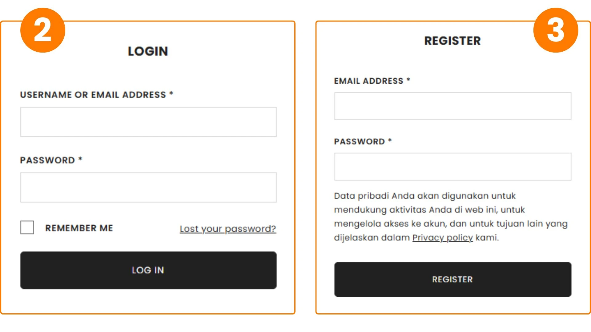 Login dan registrasi