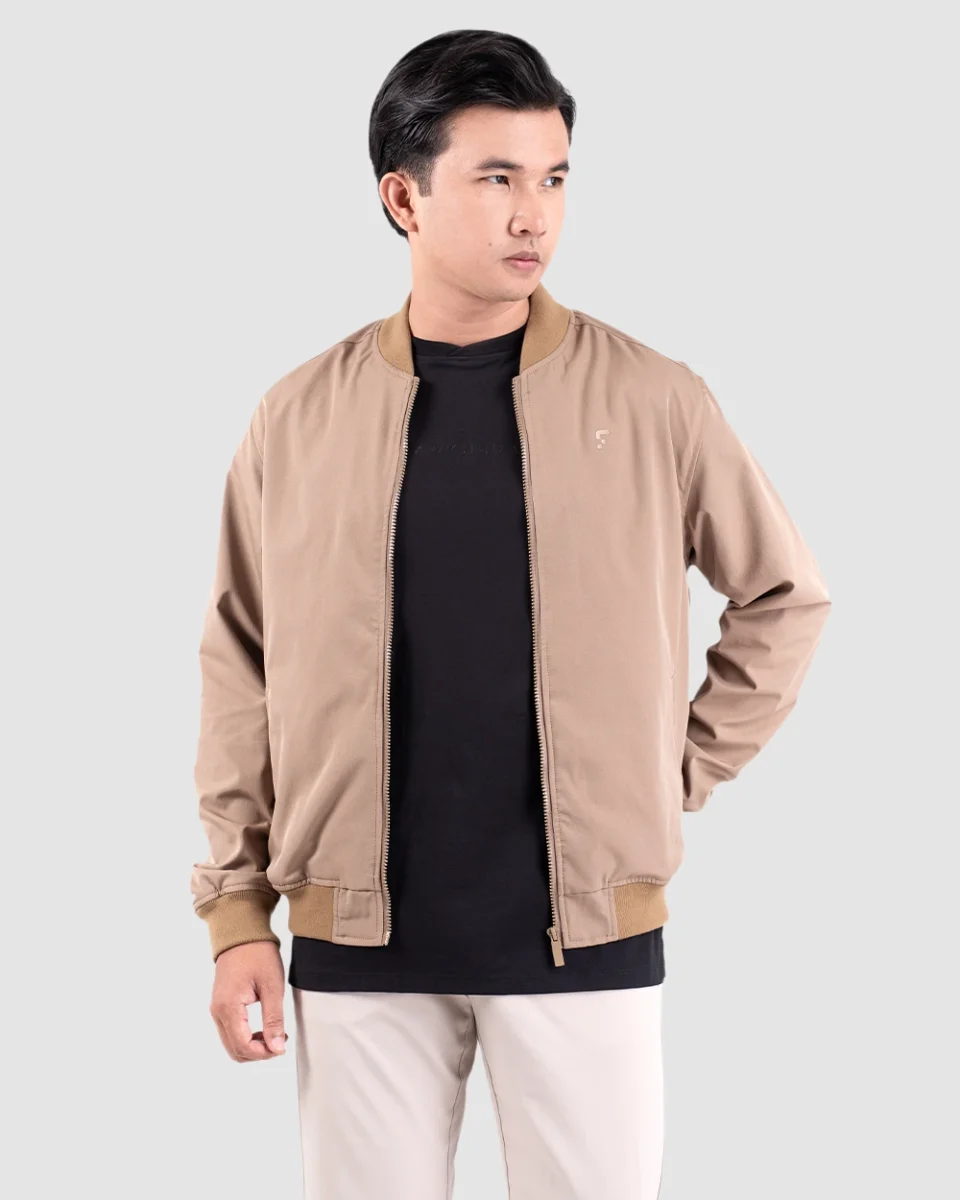 Nadeem 2.0 Stretch Bomber Jacket Golden Brown