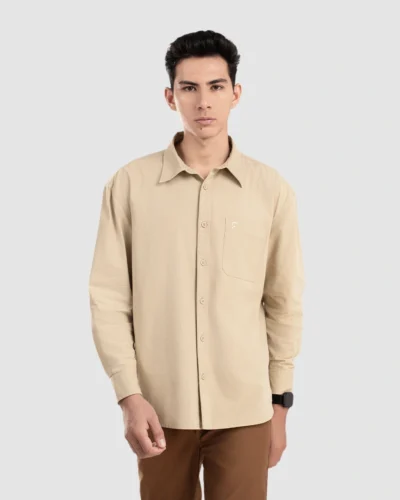 Oshie Oversized Shirt Khaki
